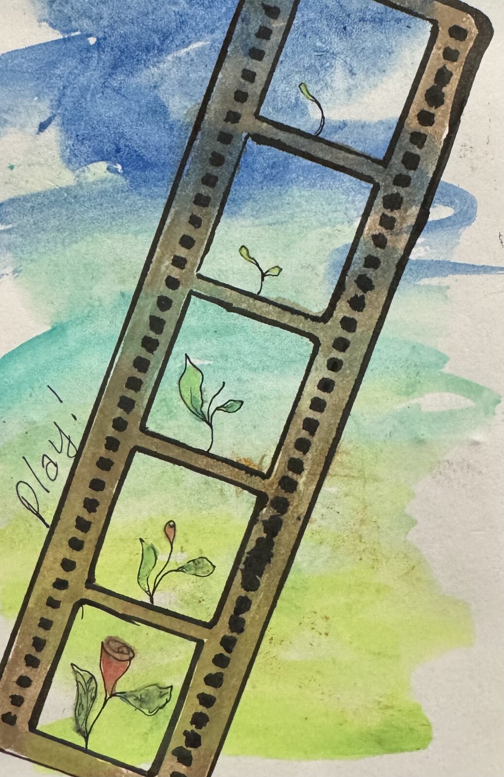 Hand-made postcard art